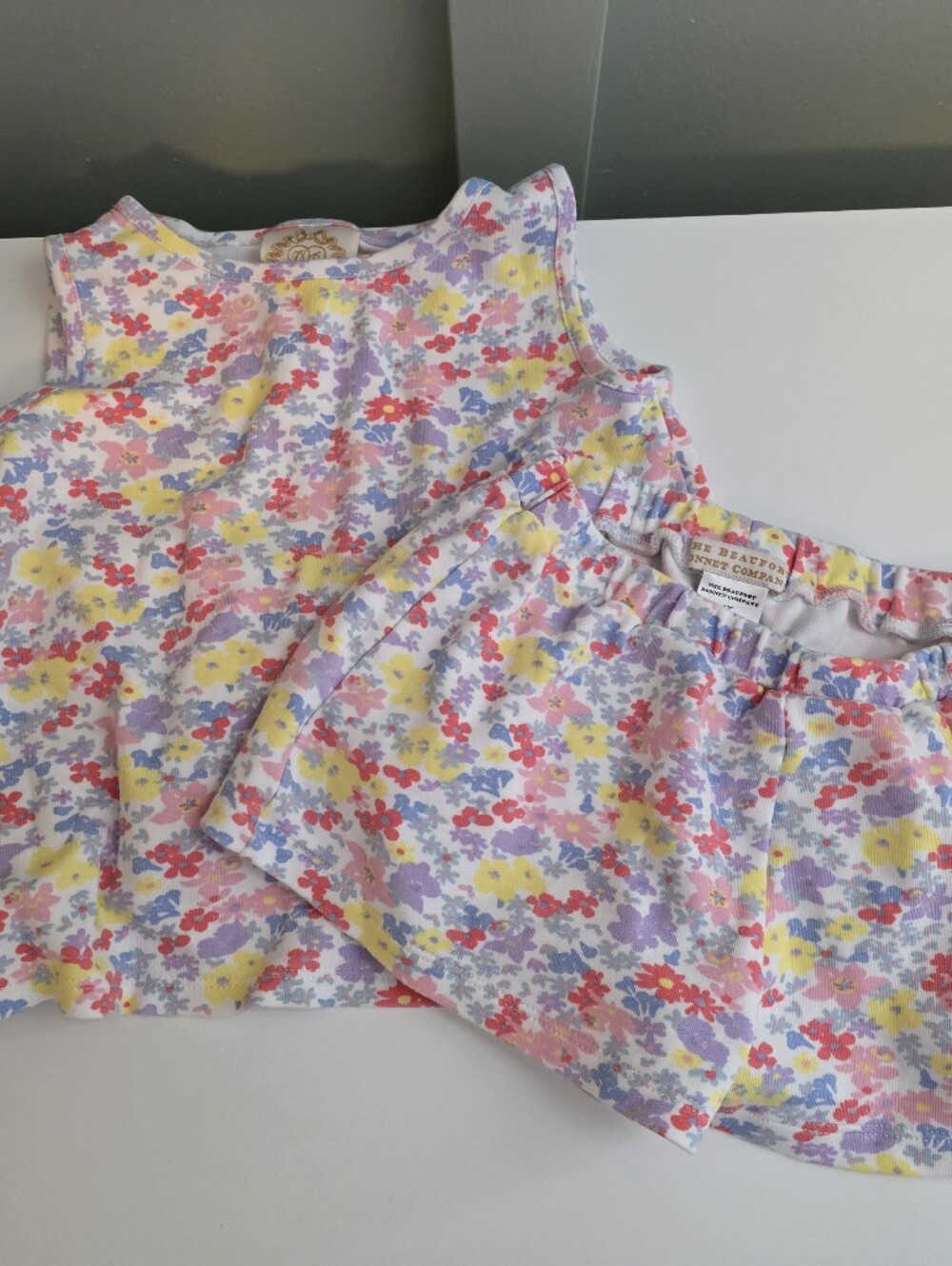 The Beaufort Bonnet Company Floral 4t Oufit Set Smocked Brand